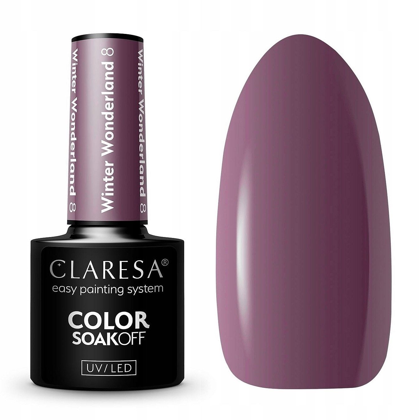  Claresa hübriid küünelakk burgundia glitter pink 554