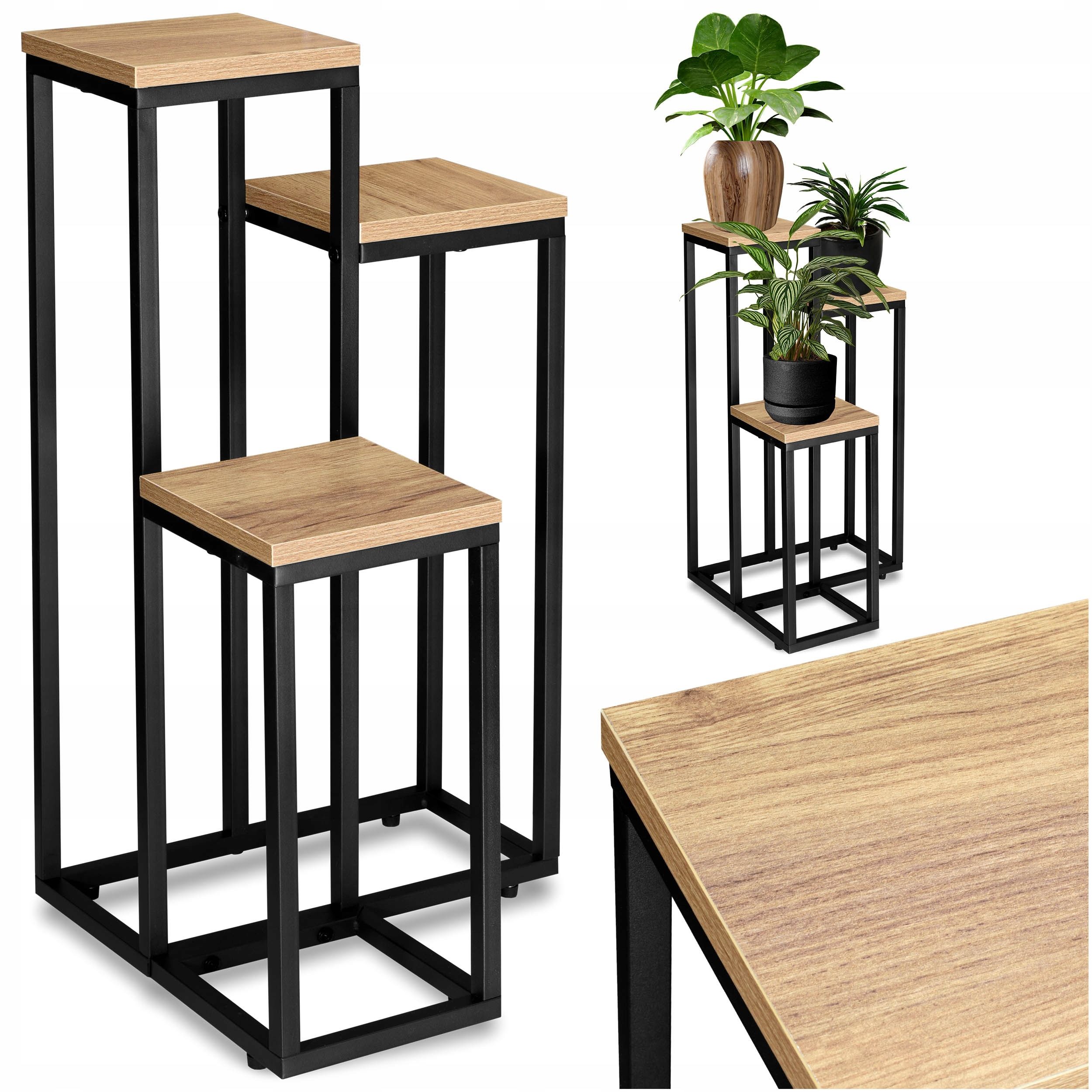  Metal stand for flowers flower stand flowerpots standing shelf with shelves loft style