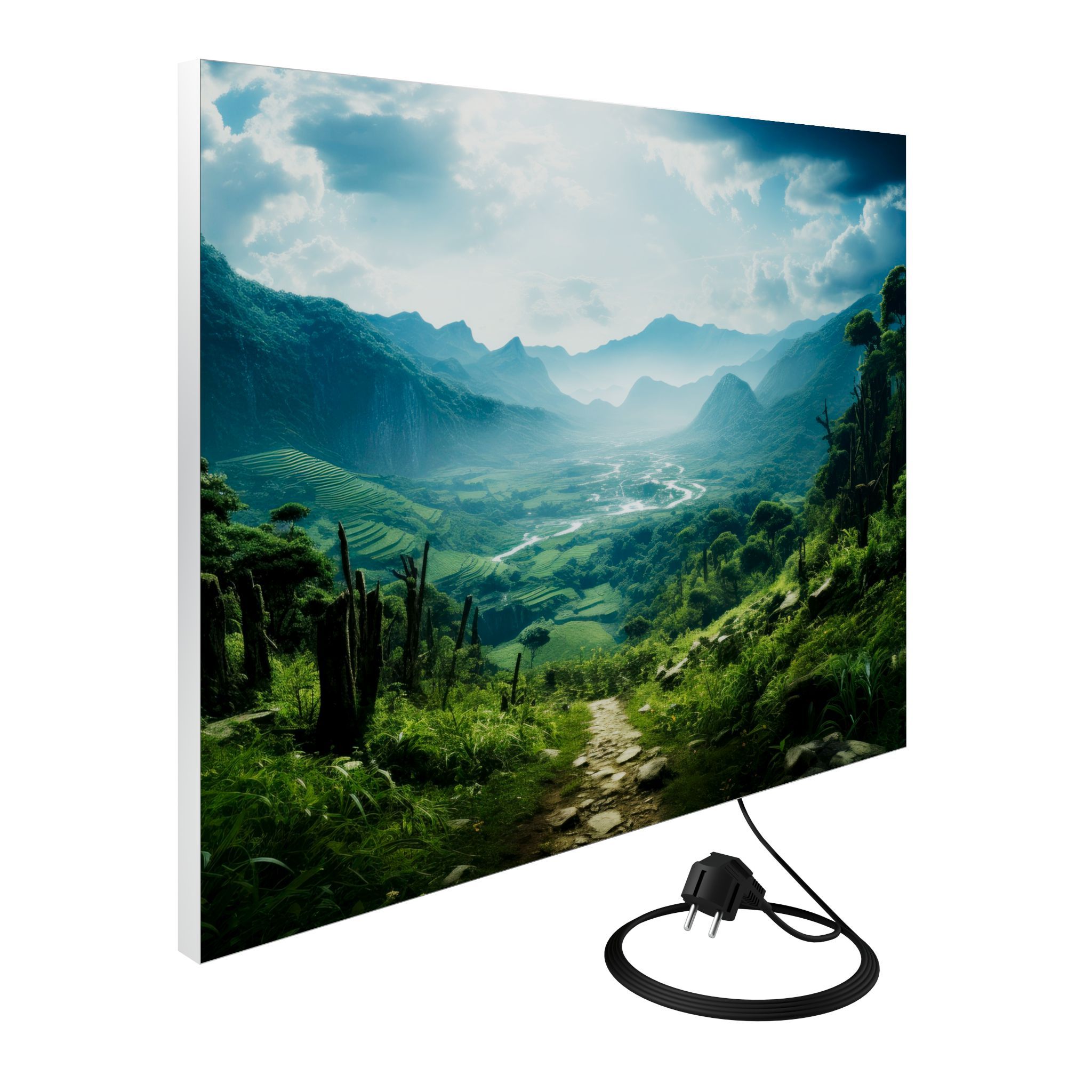 Sienas panelis ar led apgaismojumu 46 cm x 75 cm sēnes