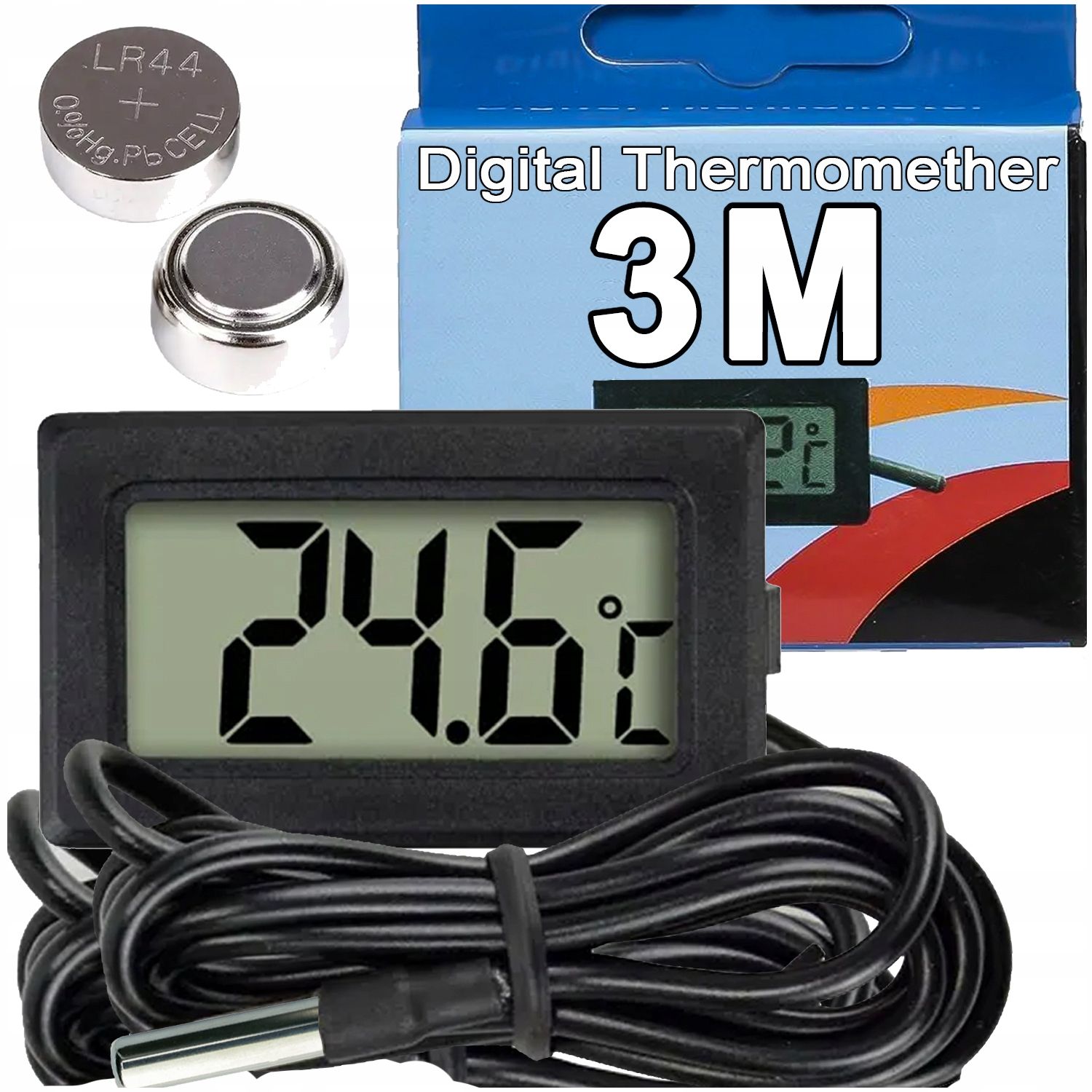  Genau elektronisches thermometer digital bildschirm sonde länge 3m