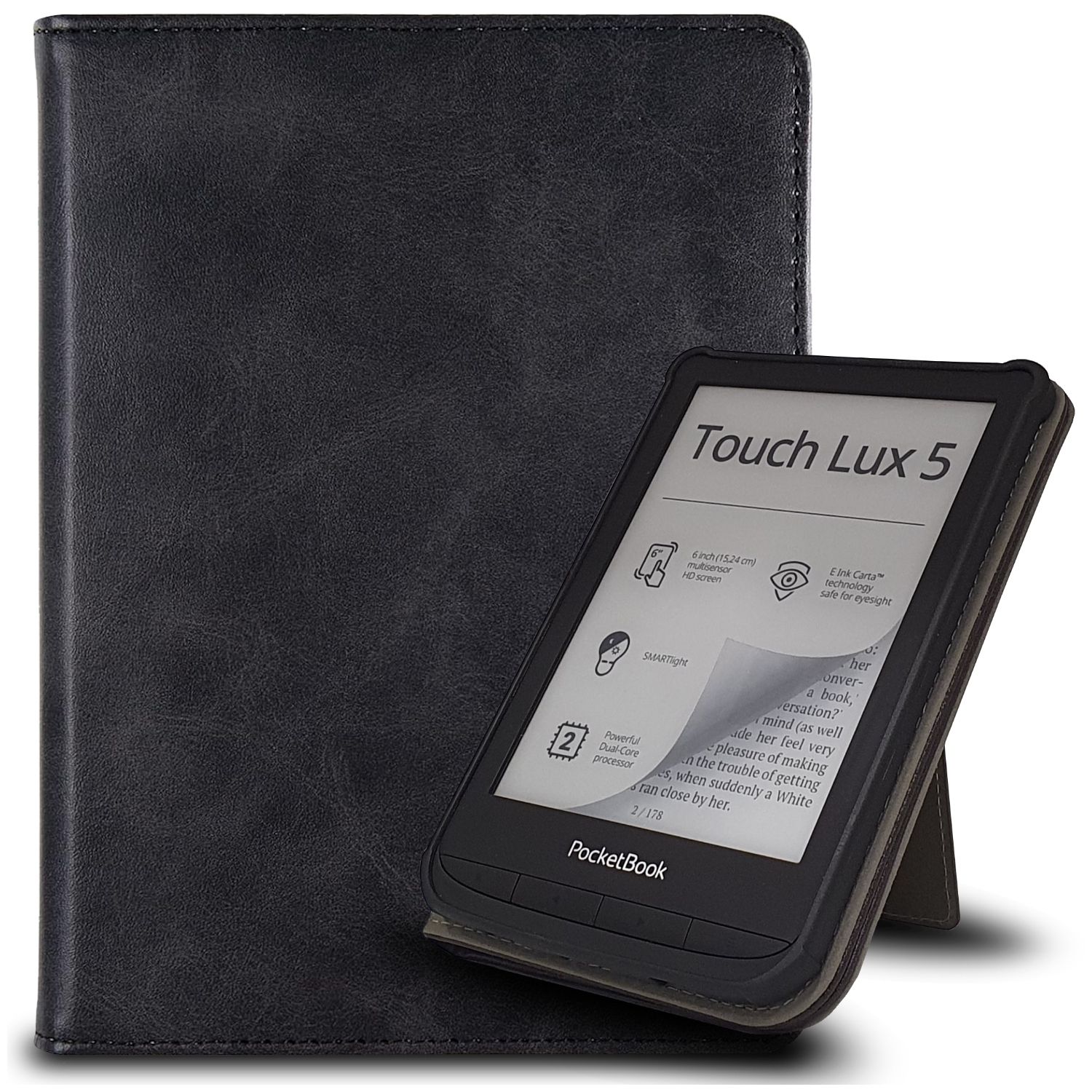  Byla viršelis case į pocketbook color, basic lux 2 4, touch lux 4 5, gobook