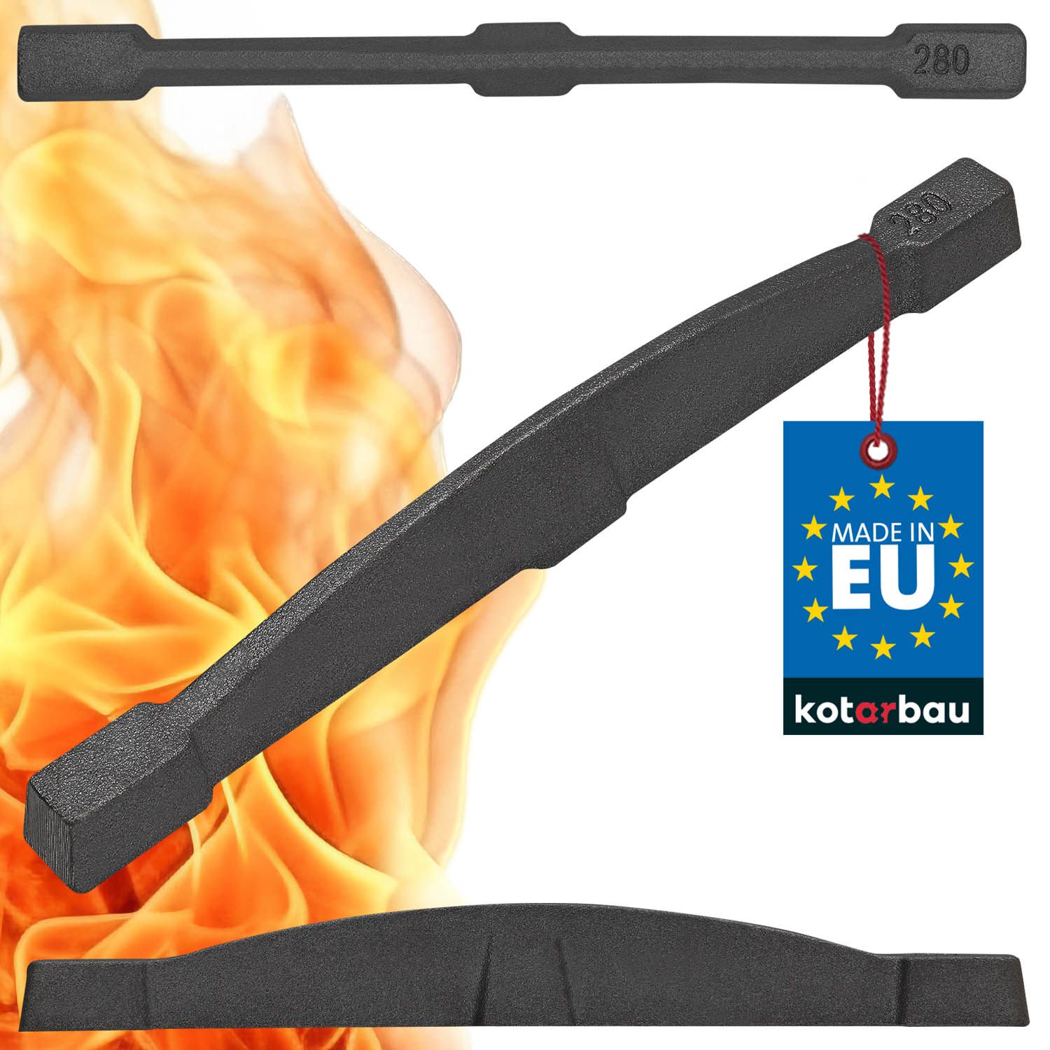  Gril trámy liatina 370 mm sztabkowy krb pre kachle pre krb kotol