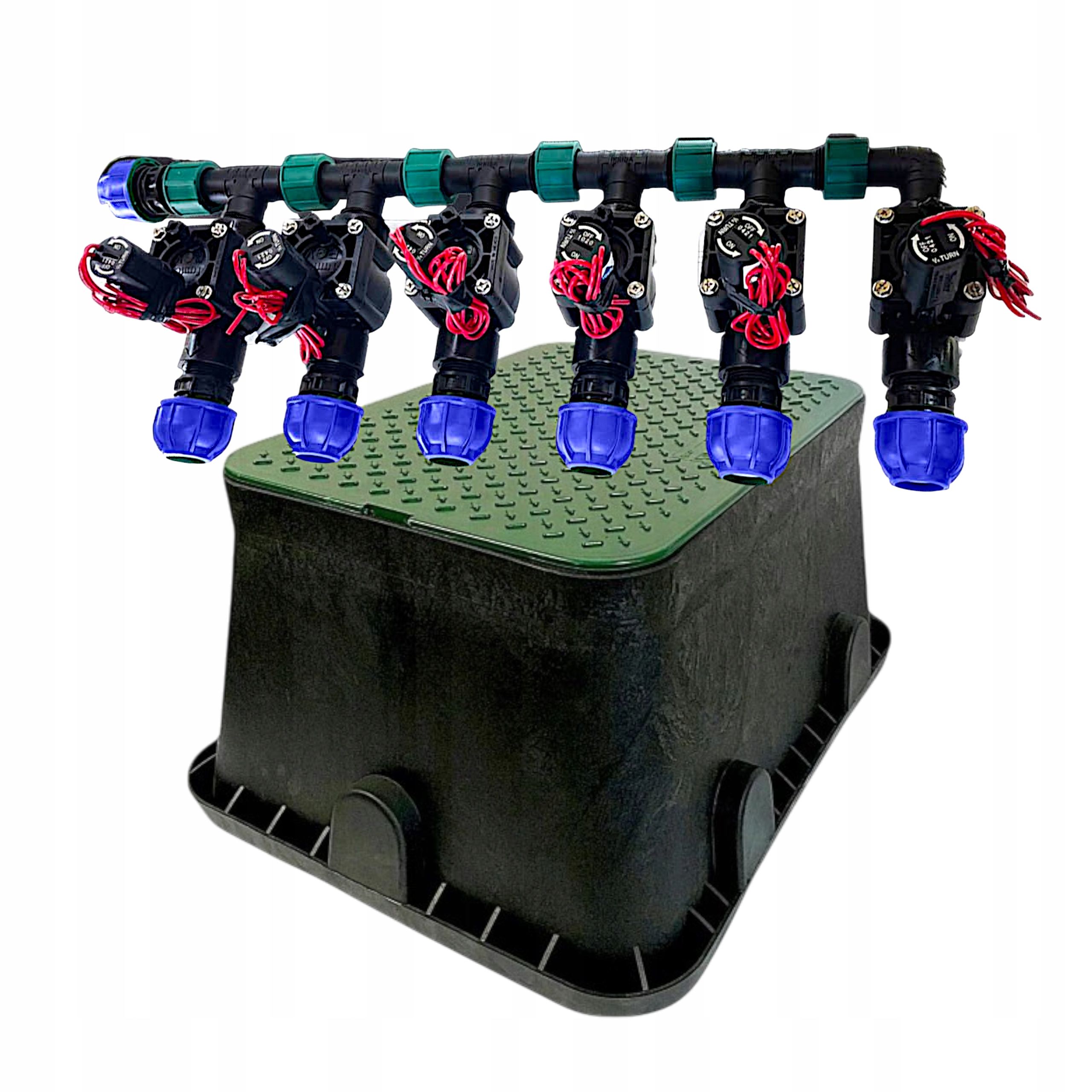  Set automatic irrigation garden 4 sections 12 sprinklers + box