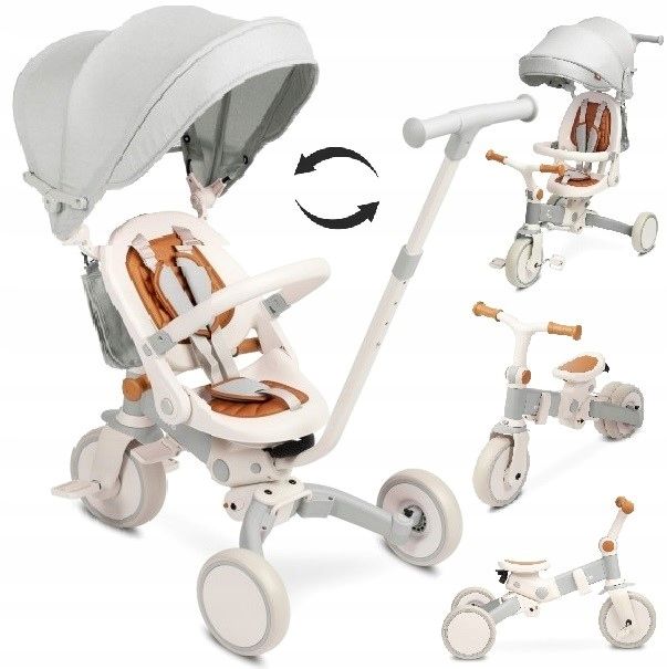  Säbel dreirad 3in1 led-licht drehbar 360 reg rückenlehne 22 kg beige