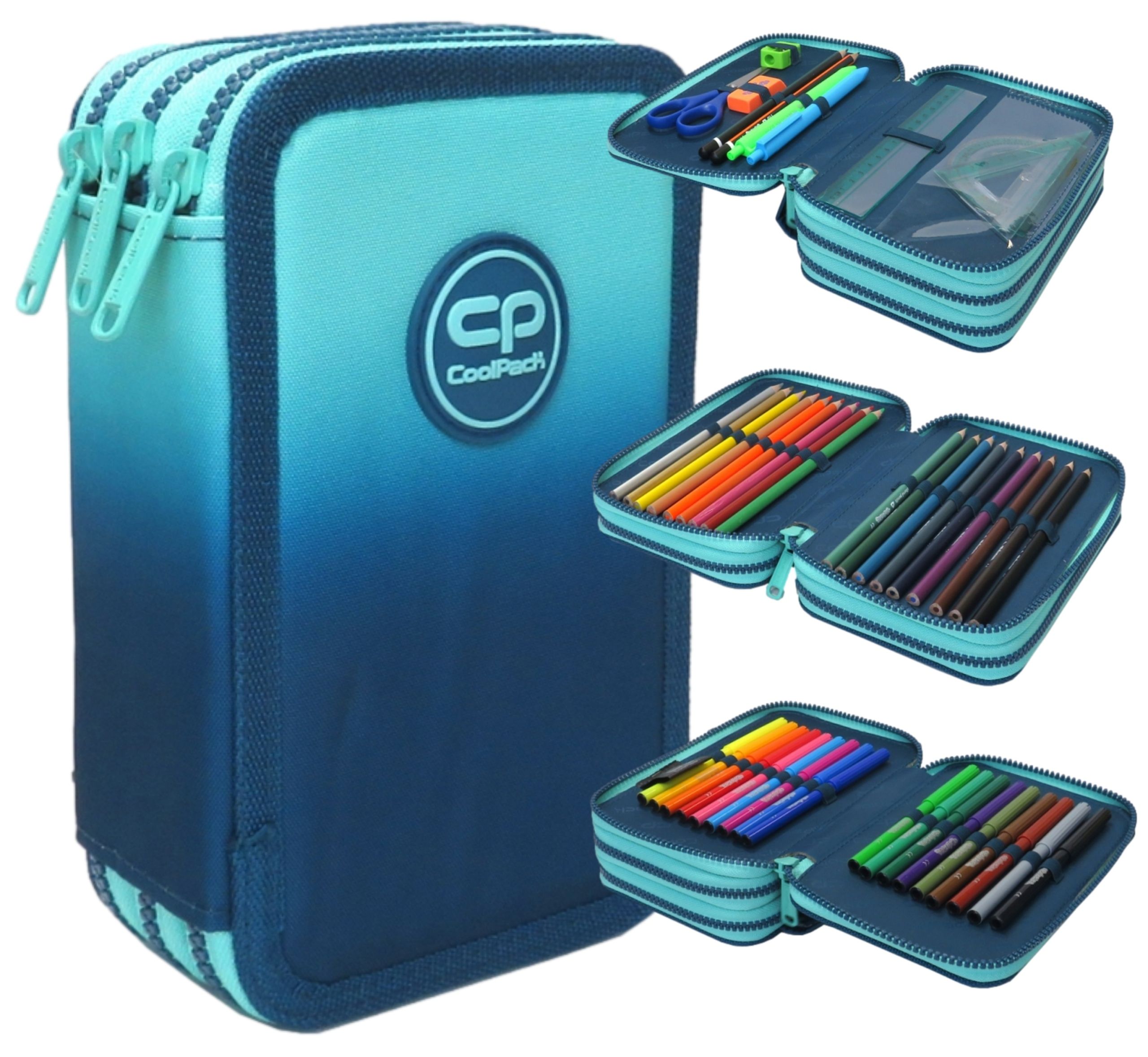  Tříkomorový penál s příslušenstvím coolpack jumpe