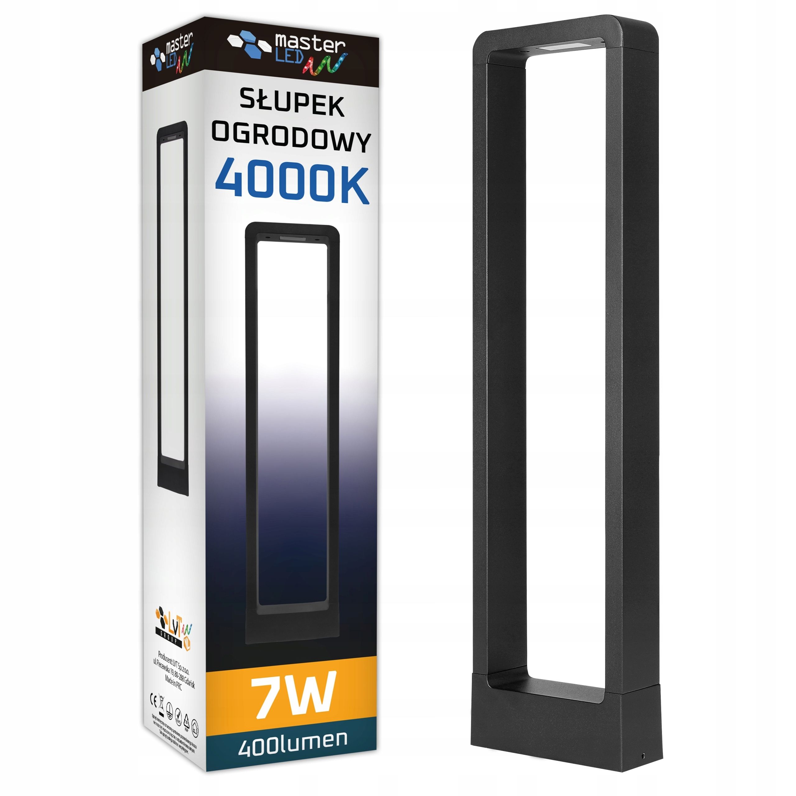  Led stojací lampa zahrada 45cm sloupec pohybový senzor zewnetrzna e27 led
