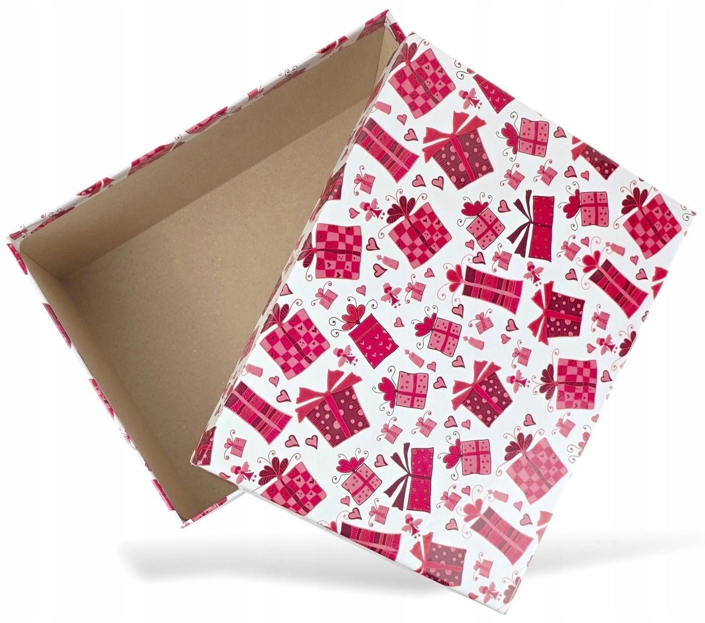  Brown color box decorative cardboard box packaging for a gift birthday 16x10 cm.