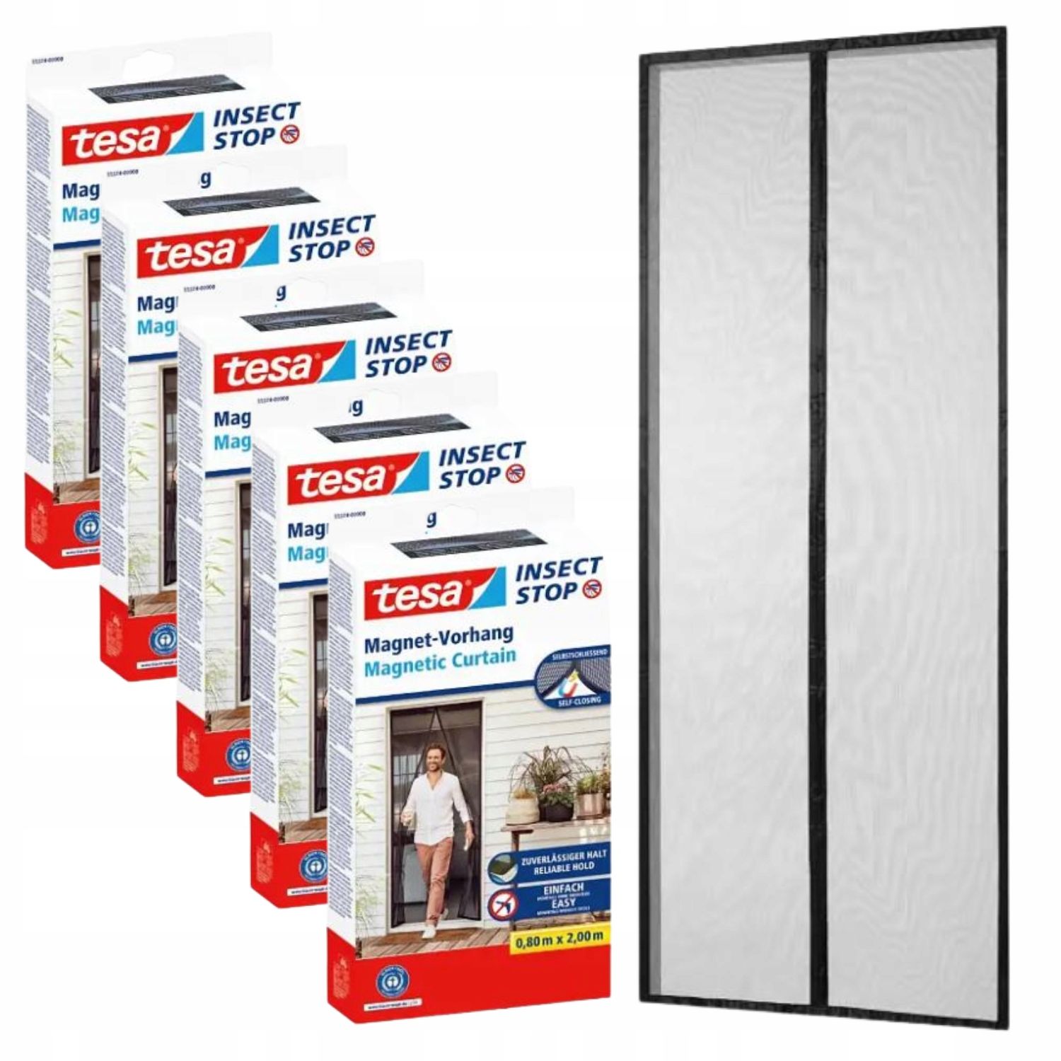  Tesa tinklelis nuo uodų magnetinio nuo vabdžių tinklelis juodos spalvos durys 0,9x2,1m x3