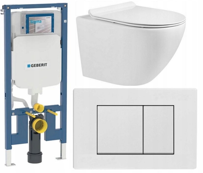  Wc rāmja komplekts geberit + atslēga + tualetes pods melns matēts + dēlis w/o+fresh
