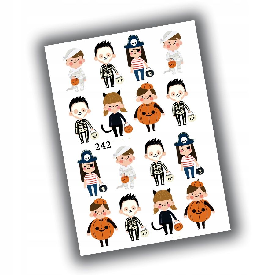  Aufkleber halloween für kinder 7,5x10,5 n203