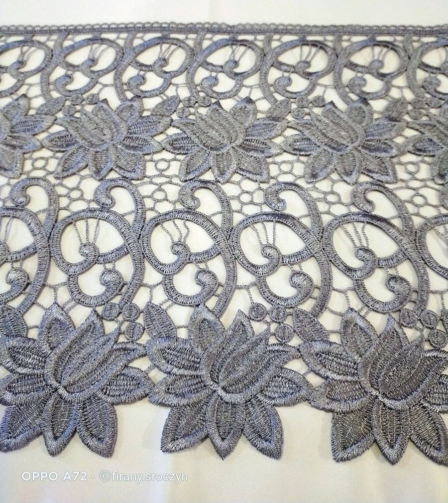  Gipiūras nėriniai baltas 30 cm raštas 6088
