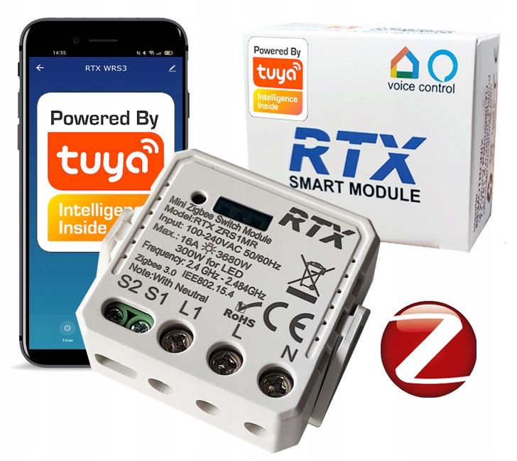  Rtx modul stmívač 2 kanály v krabici zigbee tuya