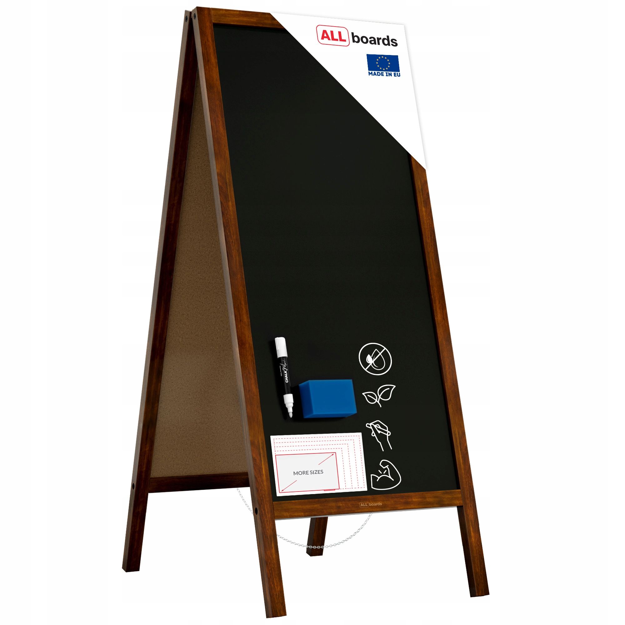  Stojan na křídu propagační černá barva rám 100x50cm stánek