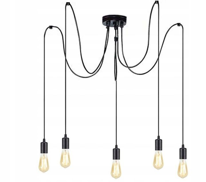 Pendant ceiling light zawijana loft style 2xe27 white for the living room kitchens