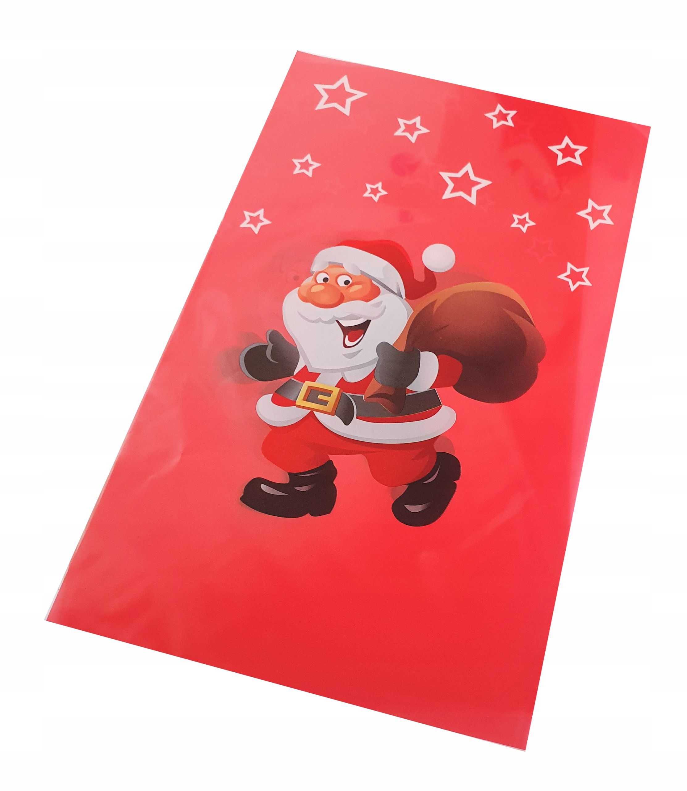  Tašky celofán plast dárek slavnostní santa claus 25x40 10 ks.