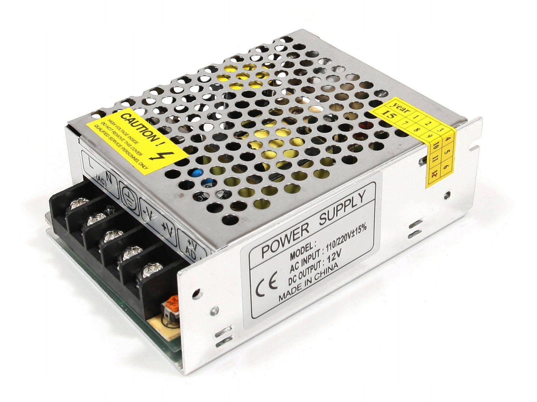  Maitinimo šaltinis 12v 120w 10a ip20 slim led juostoms, cctv