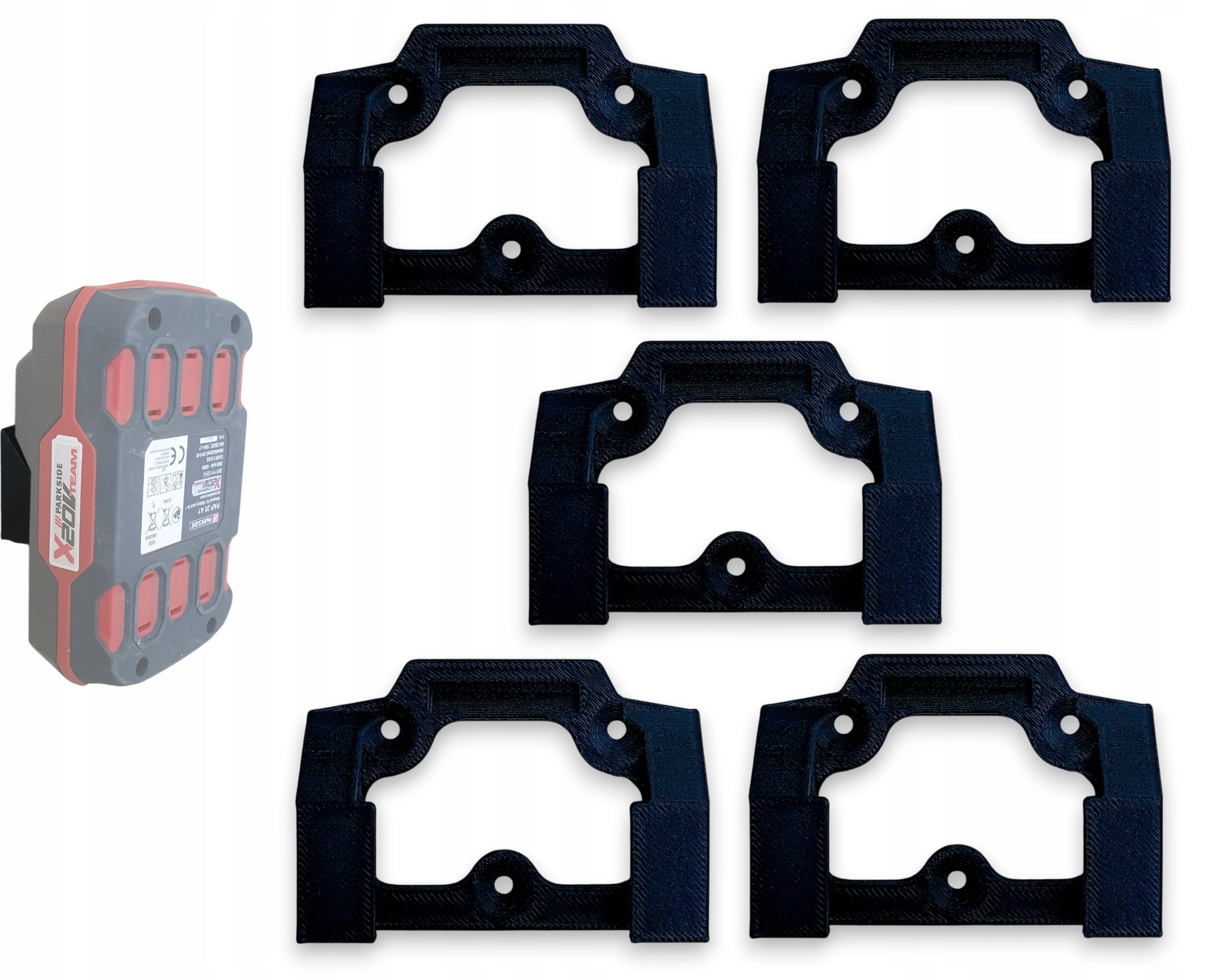  Držák potvrzení s baterií baterie parkside x 20v sodík click klik černá barva