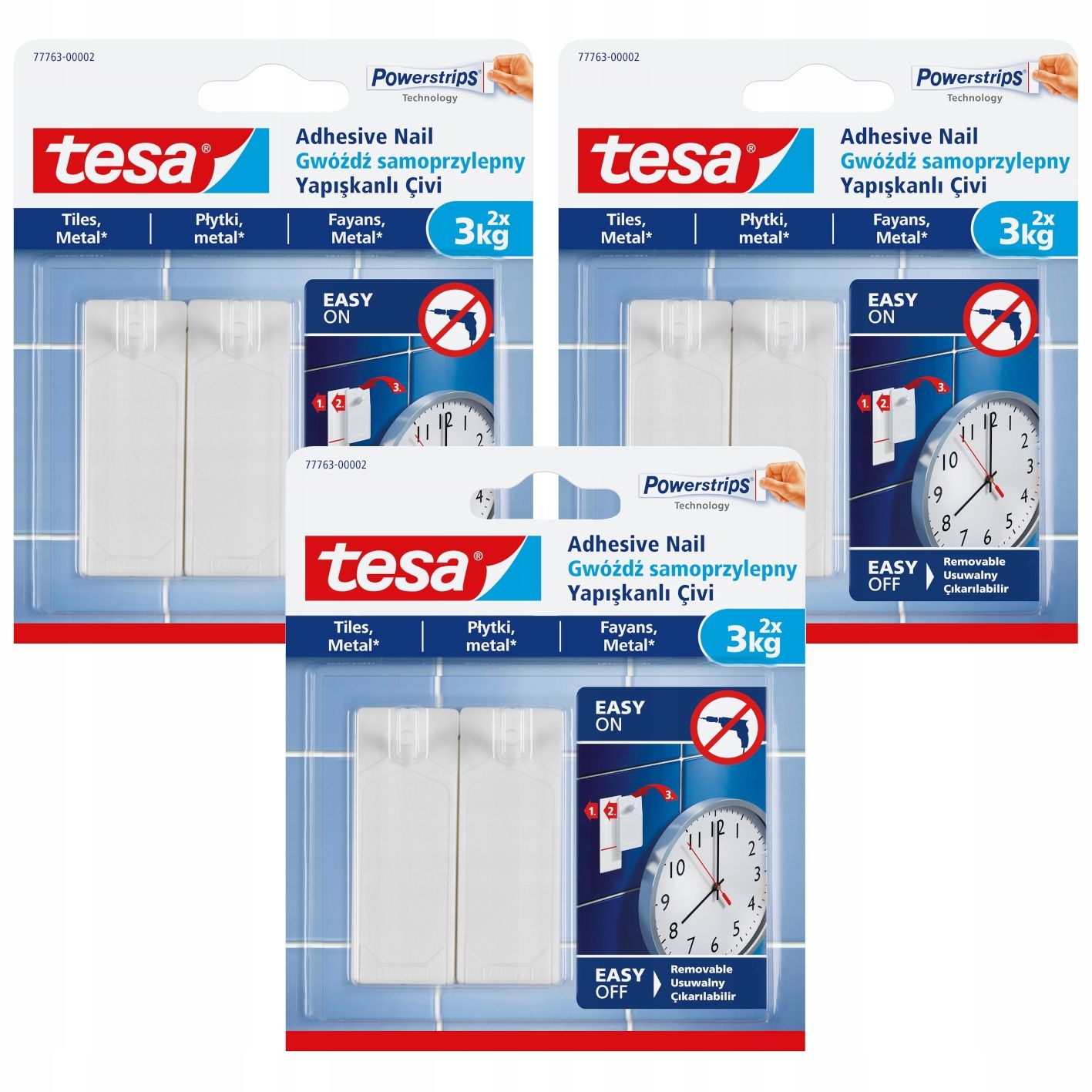  Tesa vinis lipnus paveikslams - kabliukai sieninis montavimas baltas 1kg x2