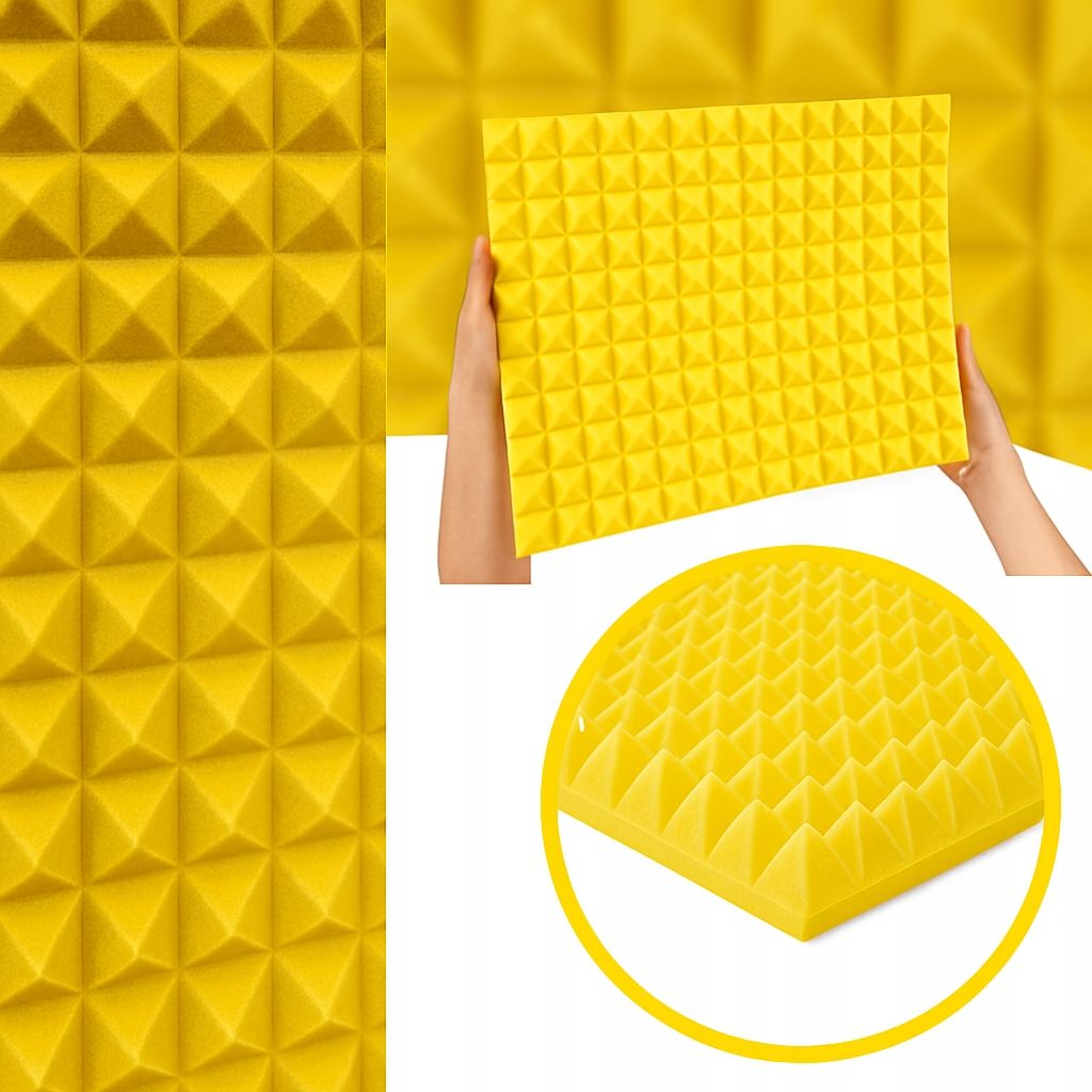 Kilimėlis kempinėlė akustinis porolonas 50x50x4 – garso izoliacija patalpų - piramidė