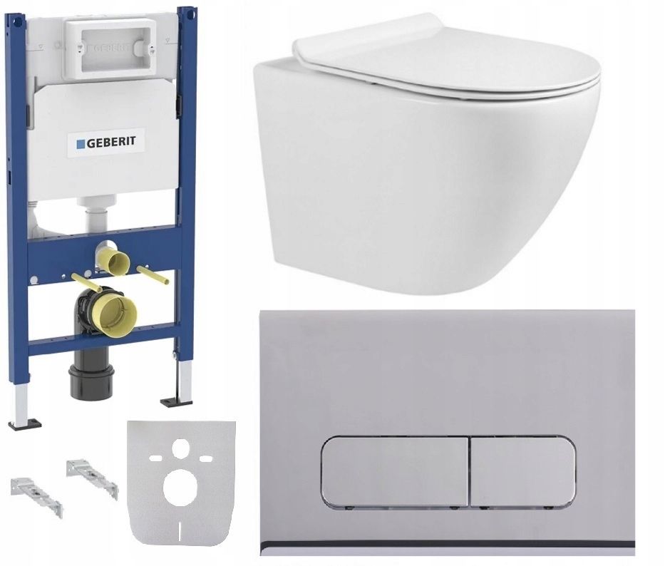  Wc rāmja komplekts geberit + atslēga + tualetes pods melns matēts + dēlis w/o+fresh