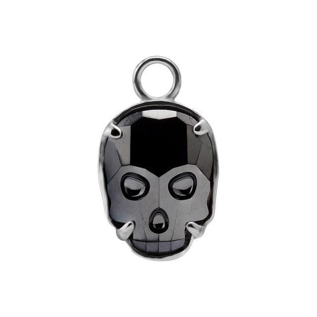  Charms - mėlynas kaukolė - premium crystal