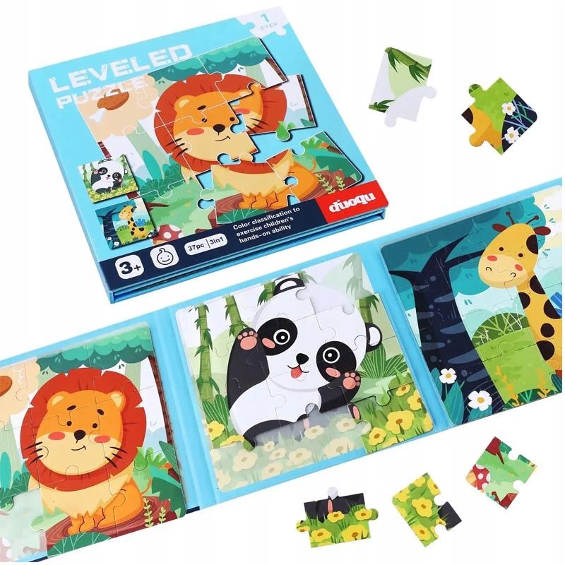  Magnetické puzzle úroveň 5 dinosauři trex vzdělávací puzzle