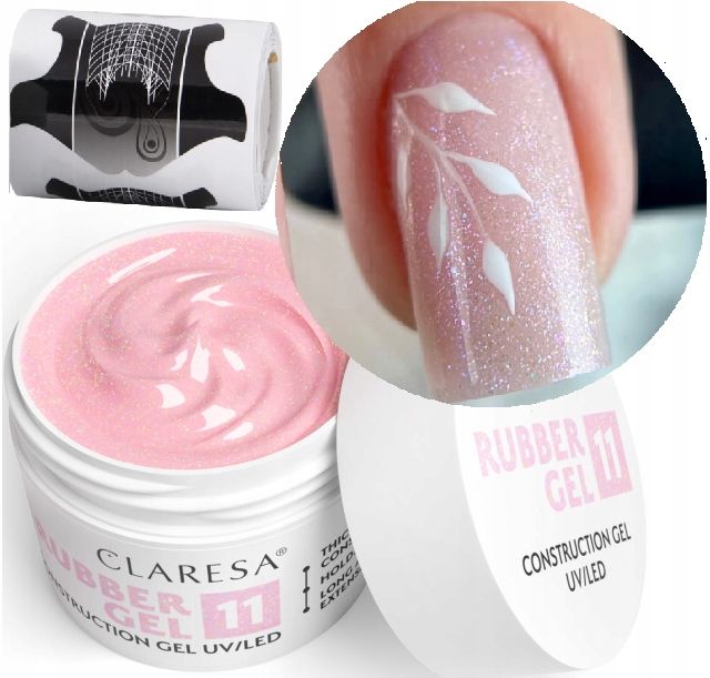  Claresa rubber gél tiksotropia želé 11 svetlo ružová 45g+ šablóny