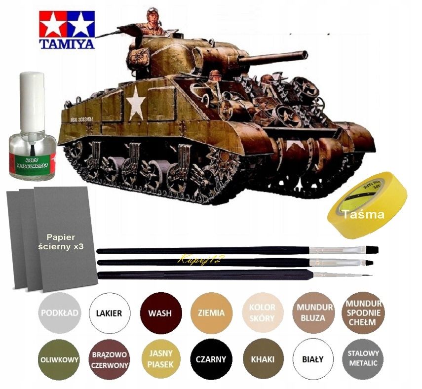  Modelis cisterna pantera tank panther type g + akrila krāsas modeļiem. aksesuāri