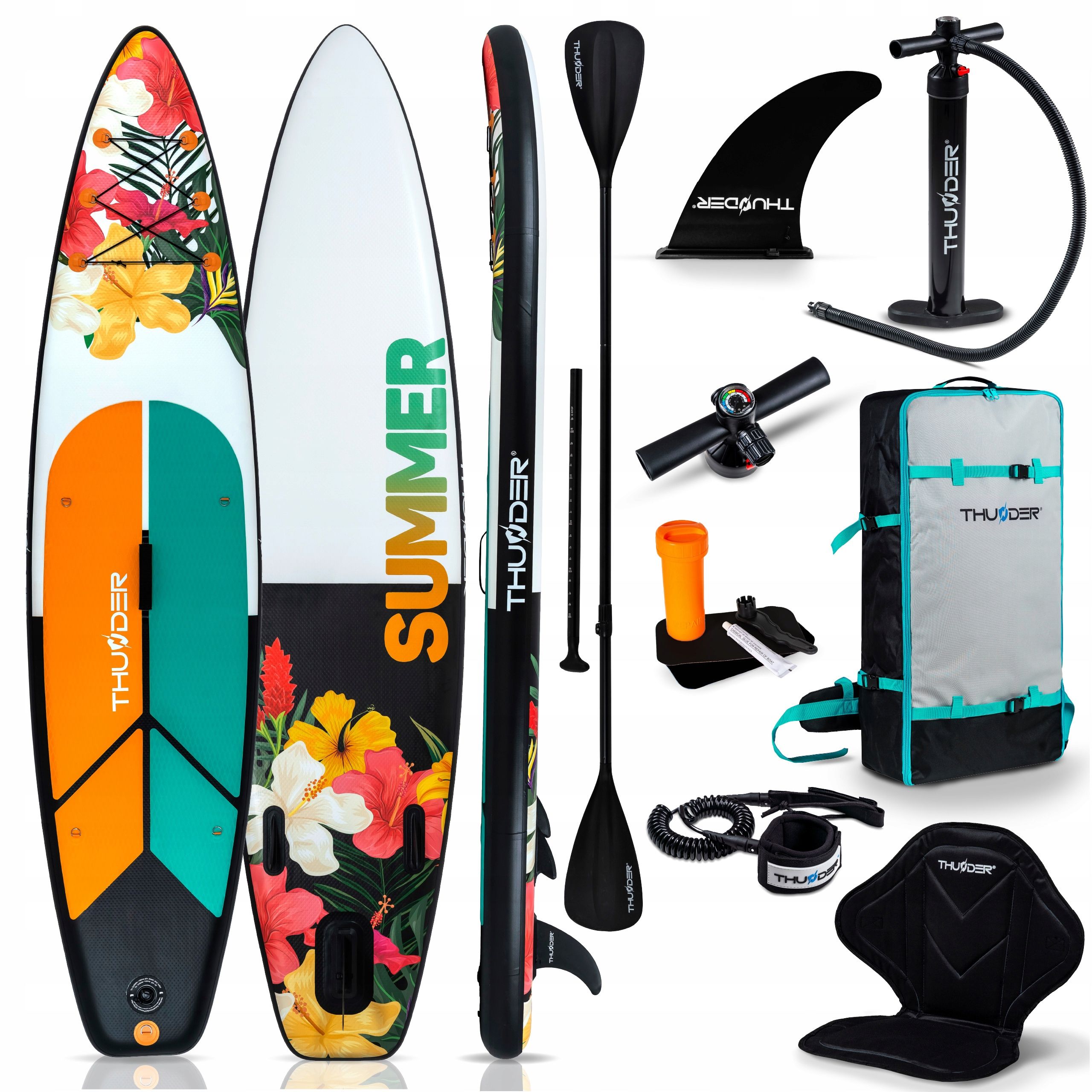  Sup lenta pripučiama plaukimui paddle board 365 cm sėdynė gopro thunder