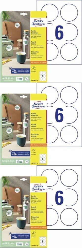  Etiketės avery zweckform 105-74mm 100 lapų x4