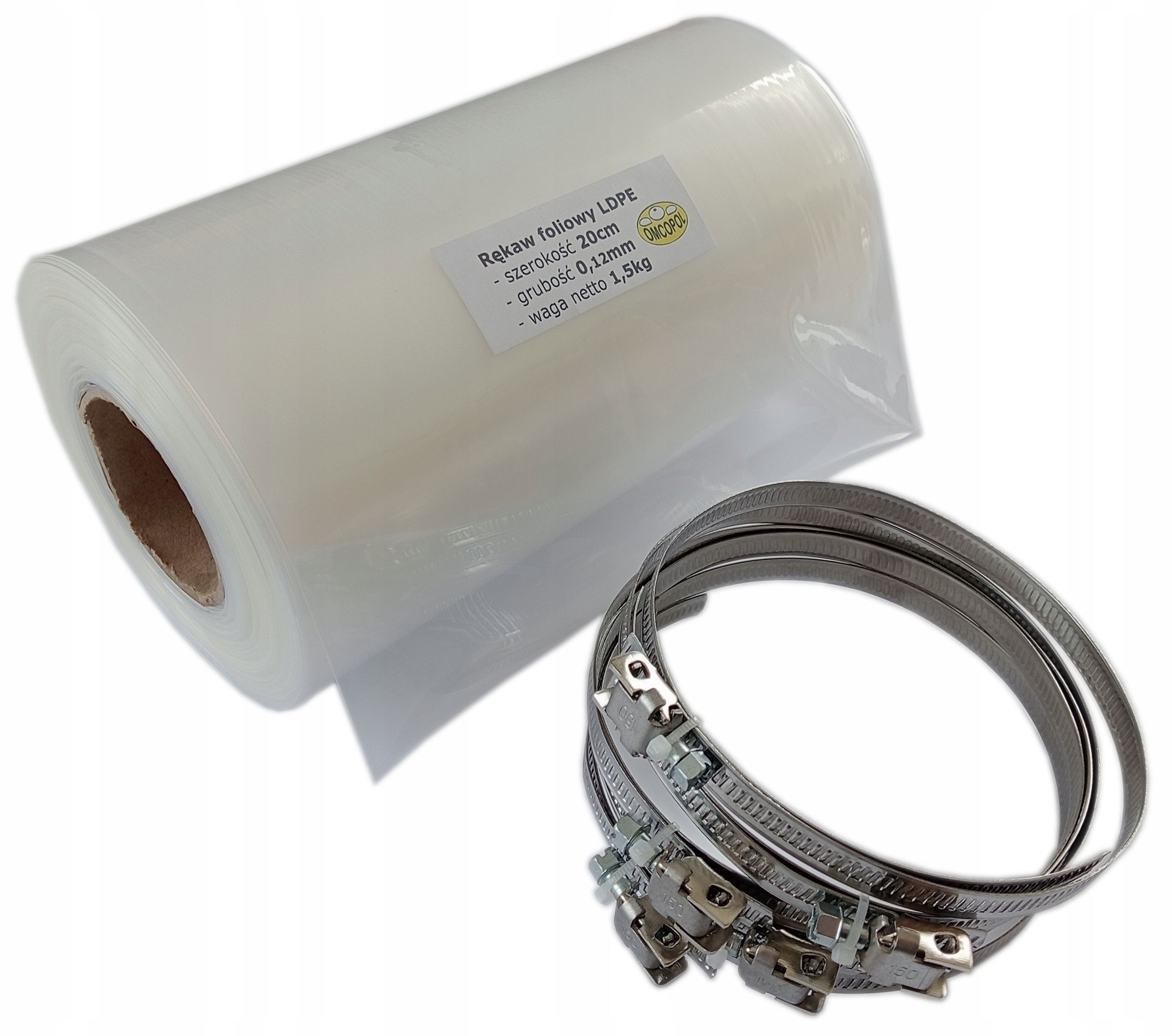  Polietileno rankovė 20cm 0,75kg 15m (laikina latakas į o125mm) +3 vnt.. apyrankė