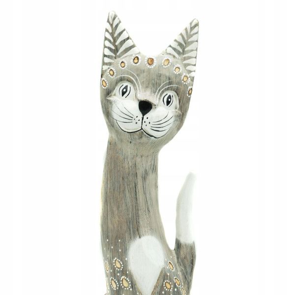  Katze kätzchen holzfigur wunderschön einzigartig dekoration oder geschenk 30cm