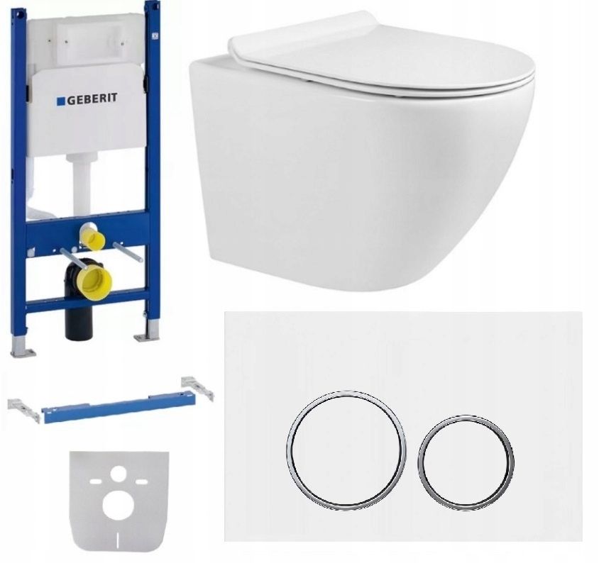  Wc rāmja komplekts geberit + atslēga + tualetes pods melns matēts + dēlis w/o+fresh