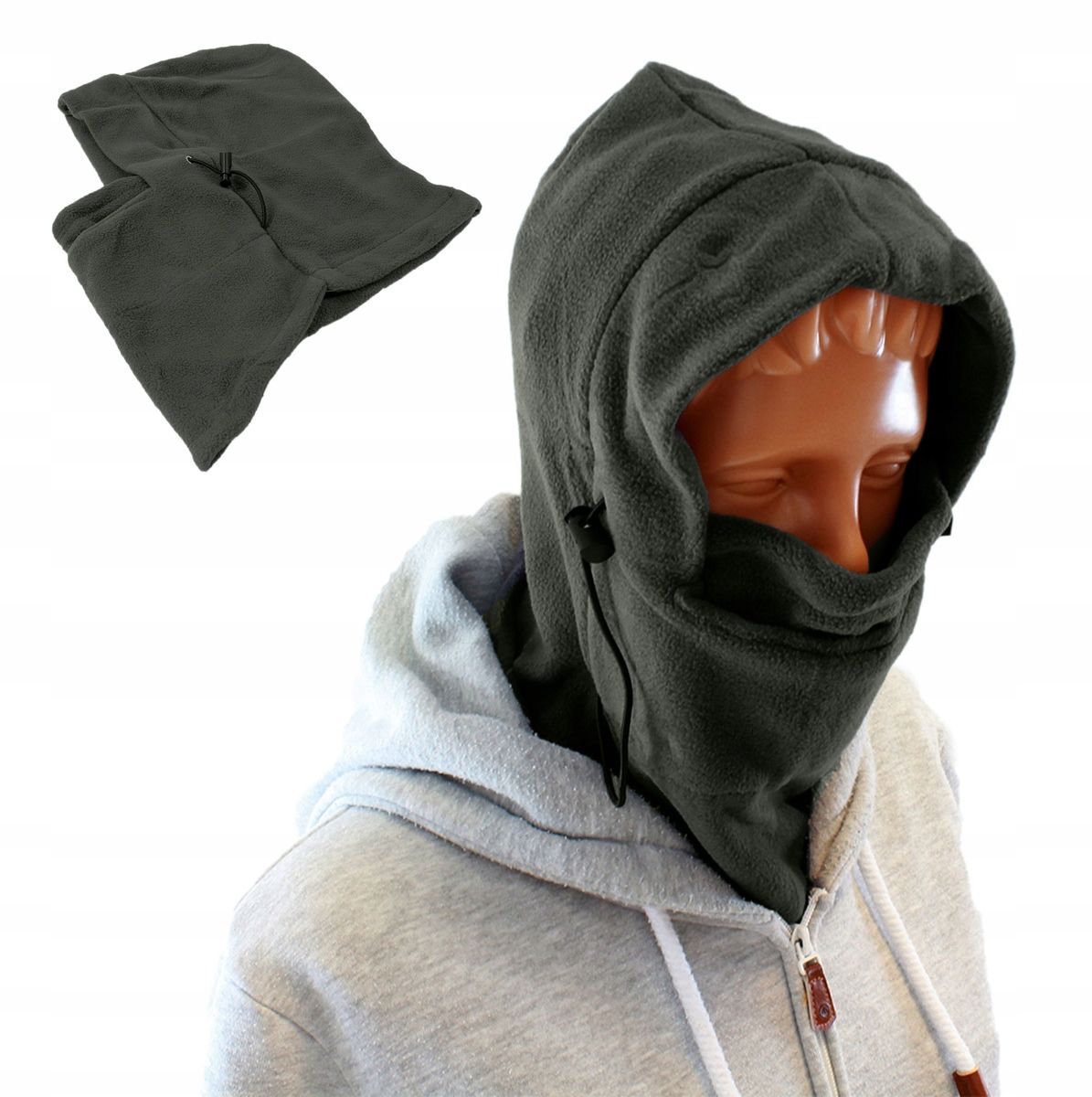  Helmet mask fleece winter bandana neck muff hat hood black color bq42