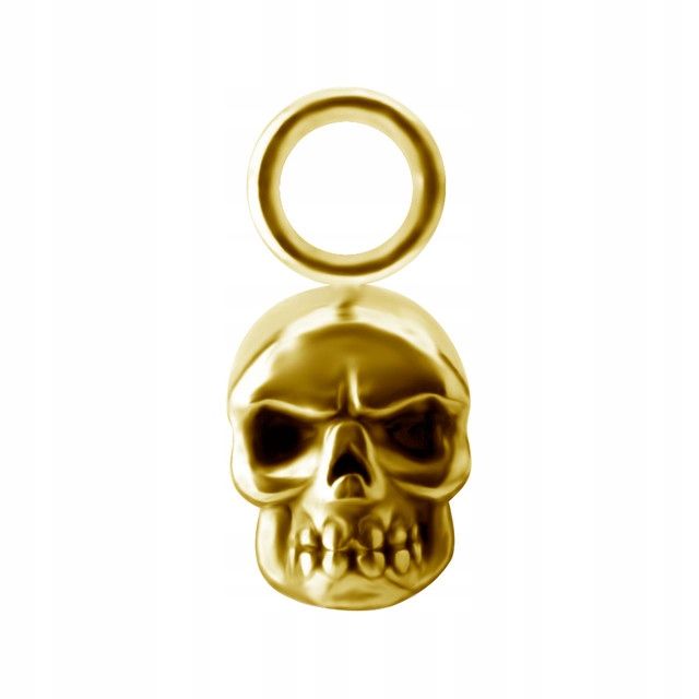  Charms - mėlynas kaukolė - premium crystal