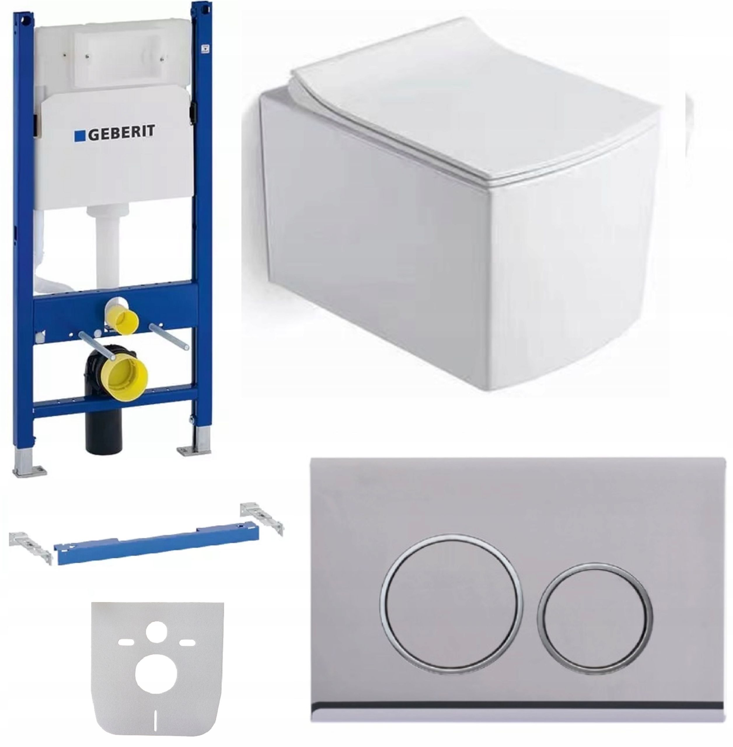  Wc rāmja komplekts geberit + atslēga + tualetes pods melns matēts + dēlis w/o+fresh