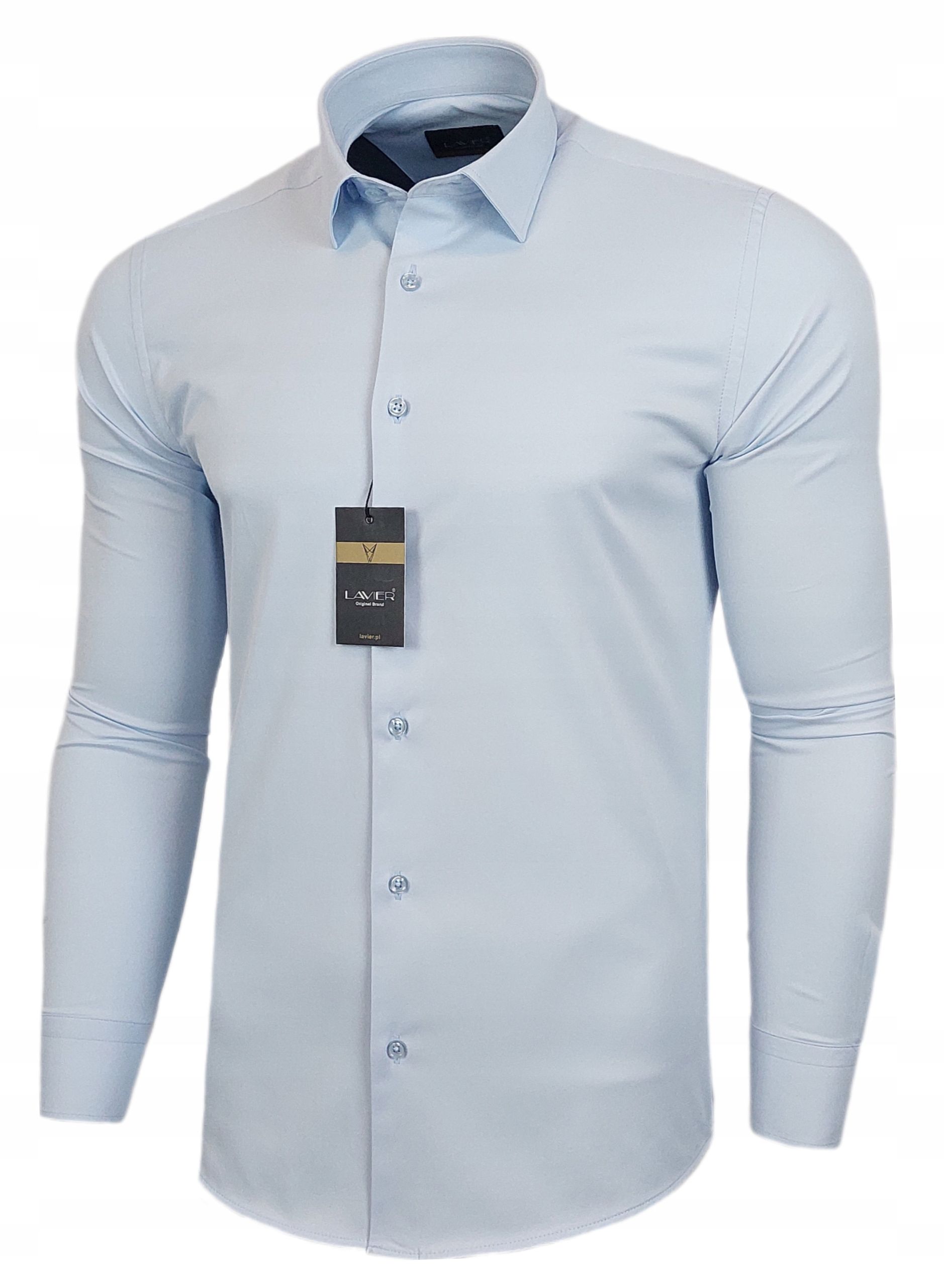  Pánska košeľa modrý koordinované lavier - slim fit bavlna veľkosť xl