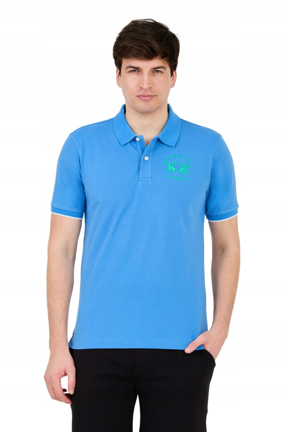  La martina gelb polo mit einem großen logo m