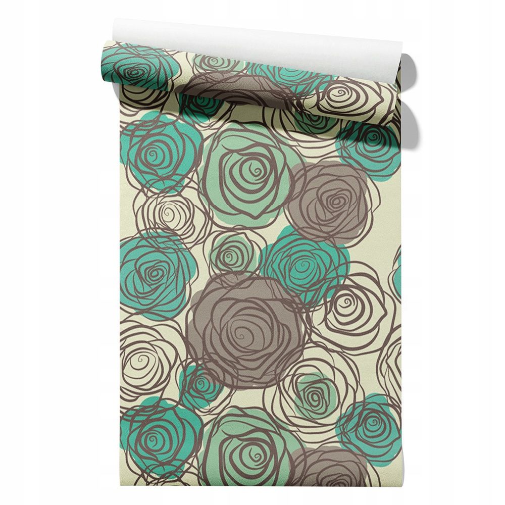  Wallpaper non-woven fabric pastel cherries wallpaper in a roll 50cm x 6,1mb