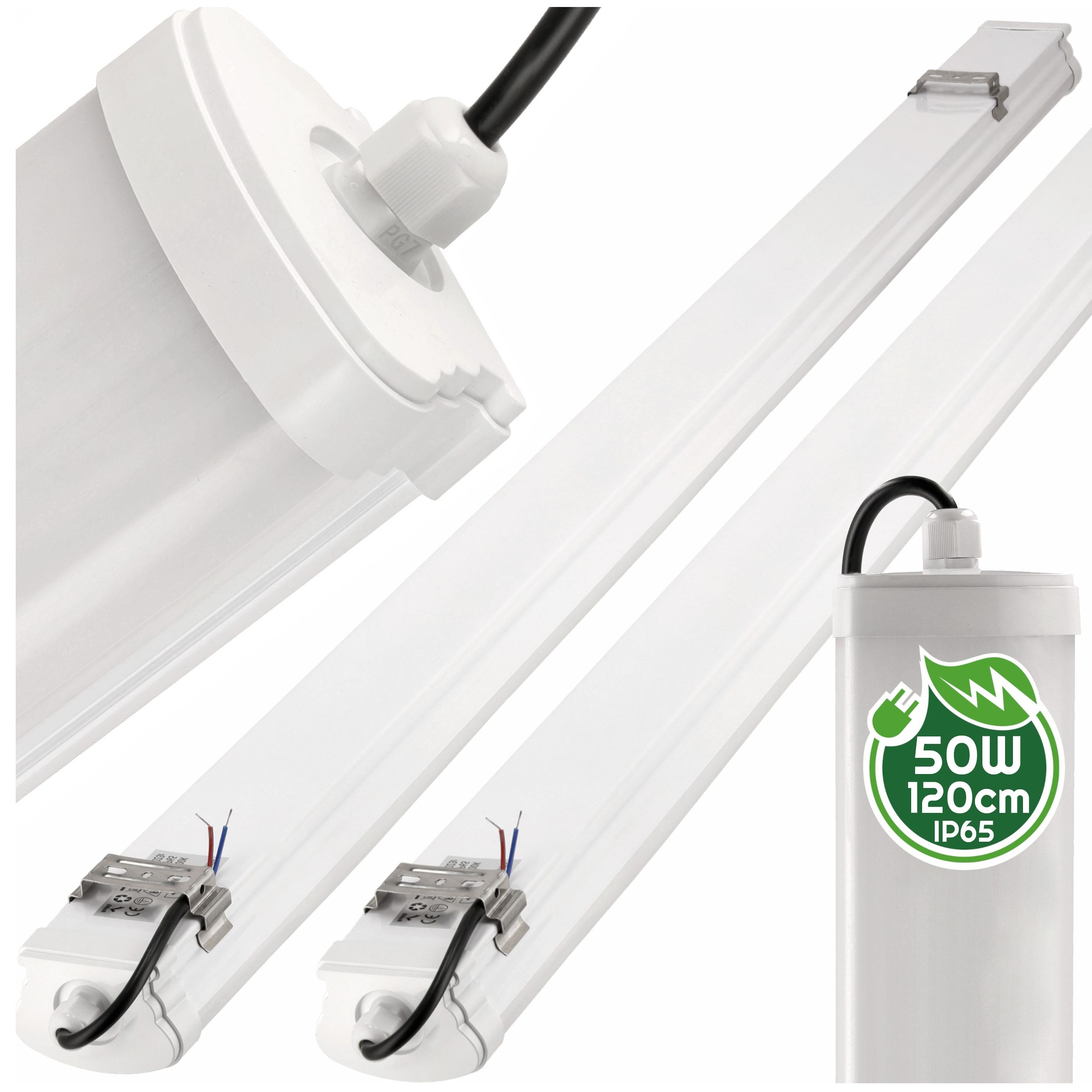  Led lempa 120cm hermetinė plokštė rėmas 36w ip65 garažui dirbtuvės 4500k