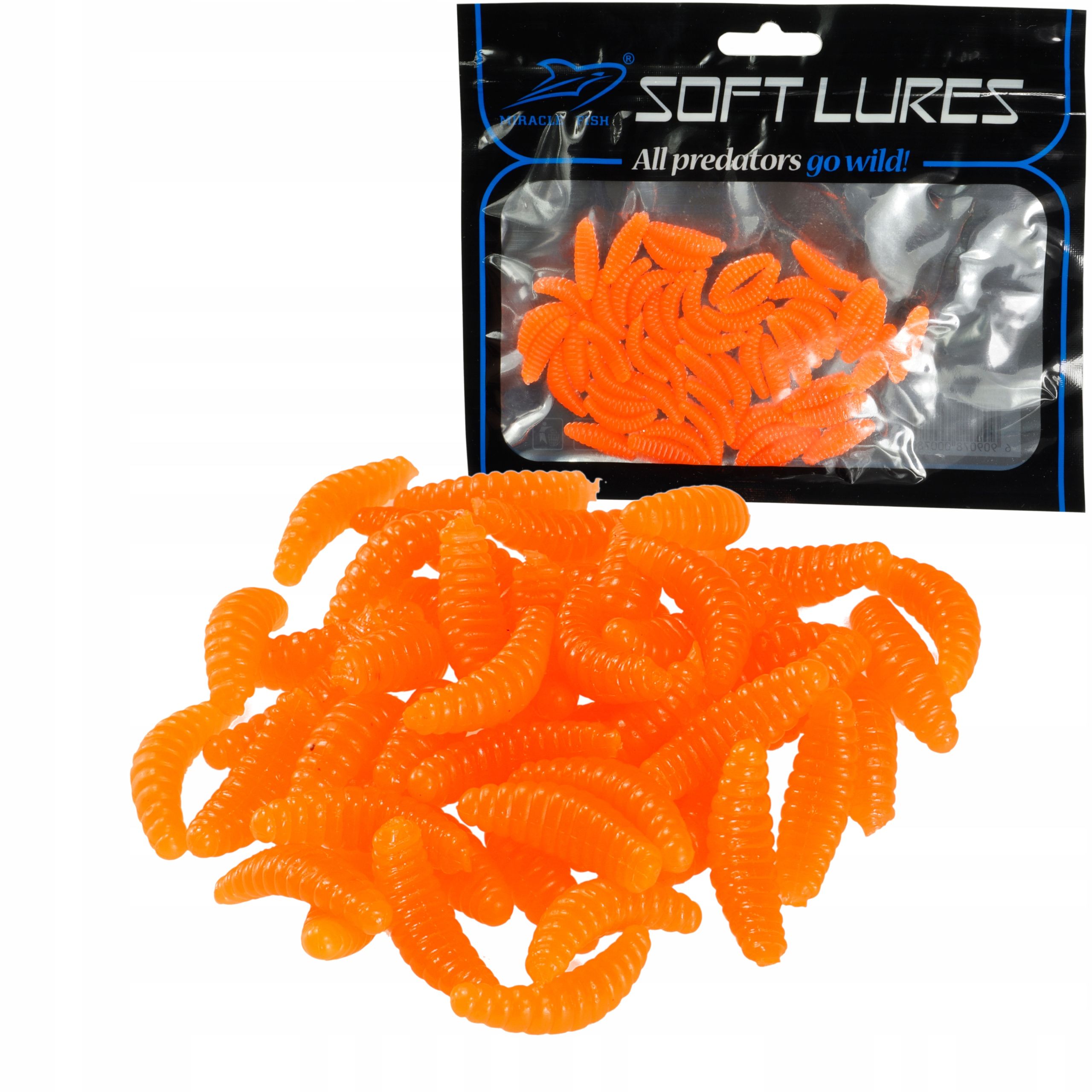  Dirbtinis baltas sliekas pinka masalas 20 mm 50 kompiuterių. drop shot