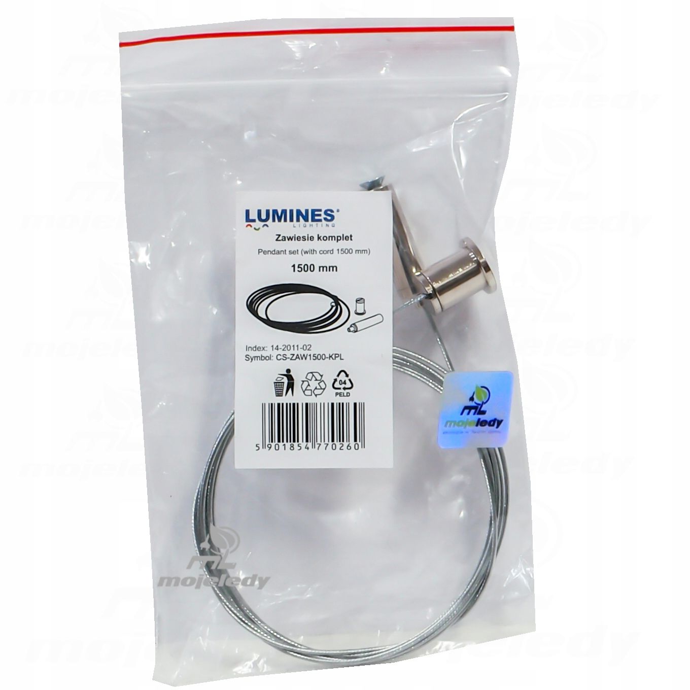  Alumīnija profils iledo balts lentes led piekārts 2m