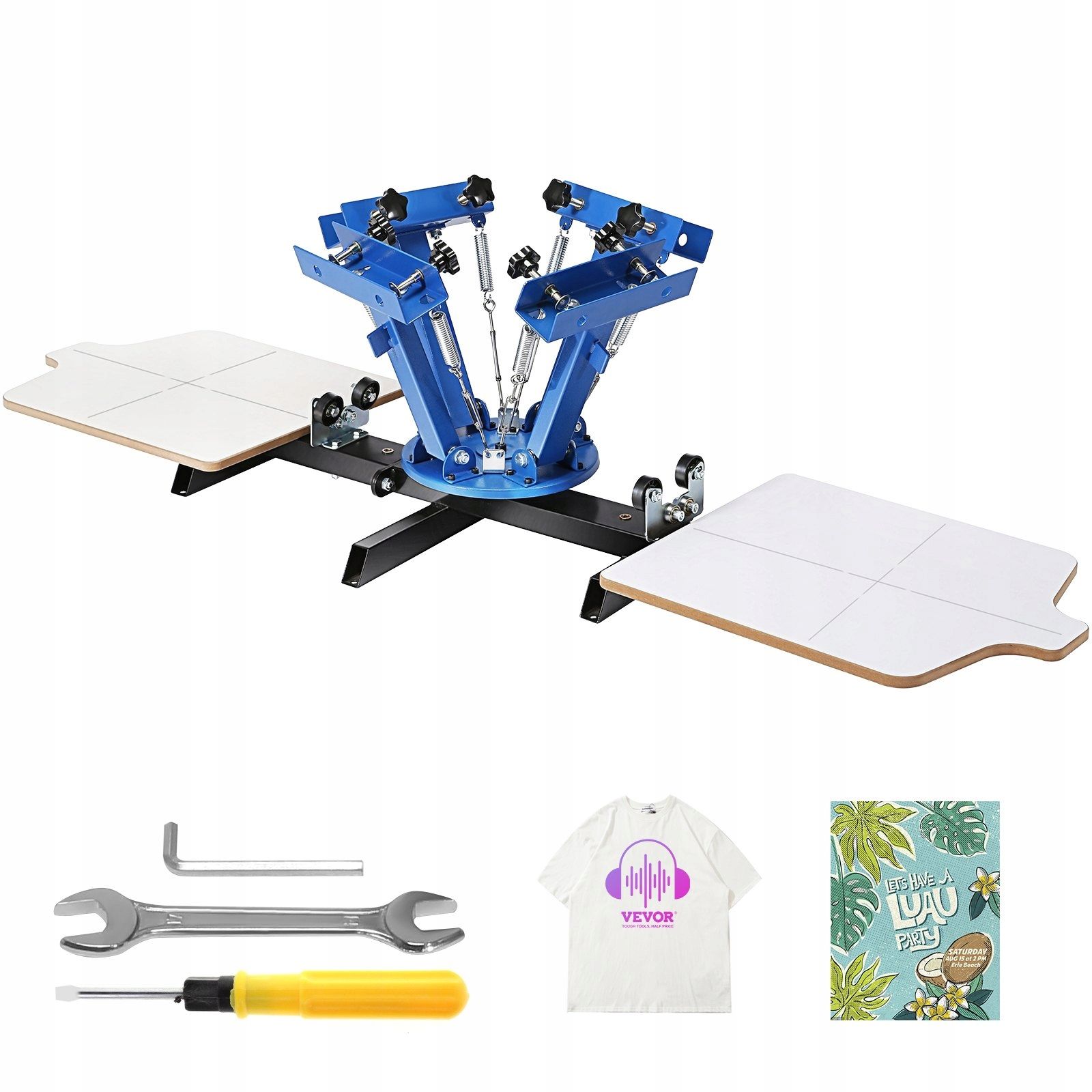  Maschine siebdruck 4 farben + 2 stationen
