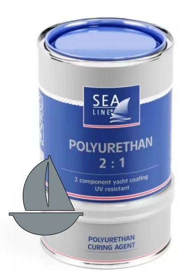  Sea-line poliuretaniniai dažai 2k 2:1 paviršius jachtos žalias 750ml