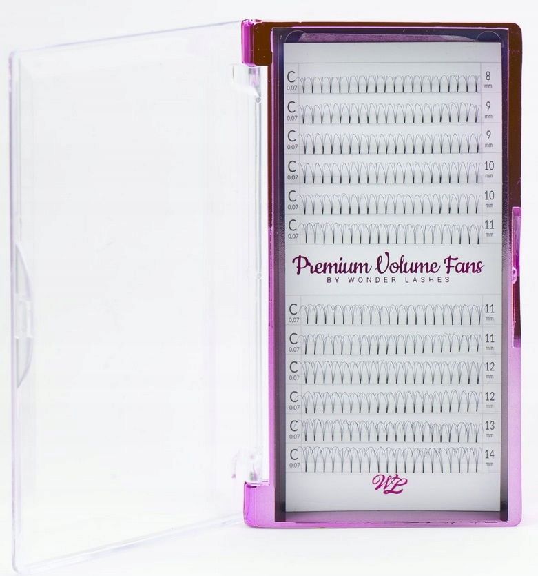  Slay wimpern 4d mix mischen d 0,07mm 8-14 wonder lashes wonderlashes volume fans