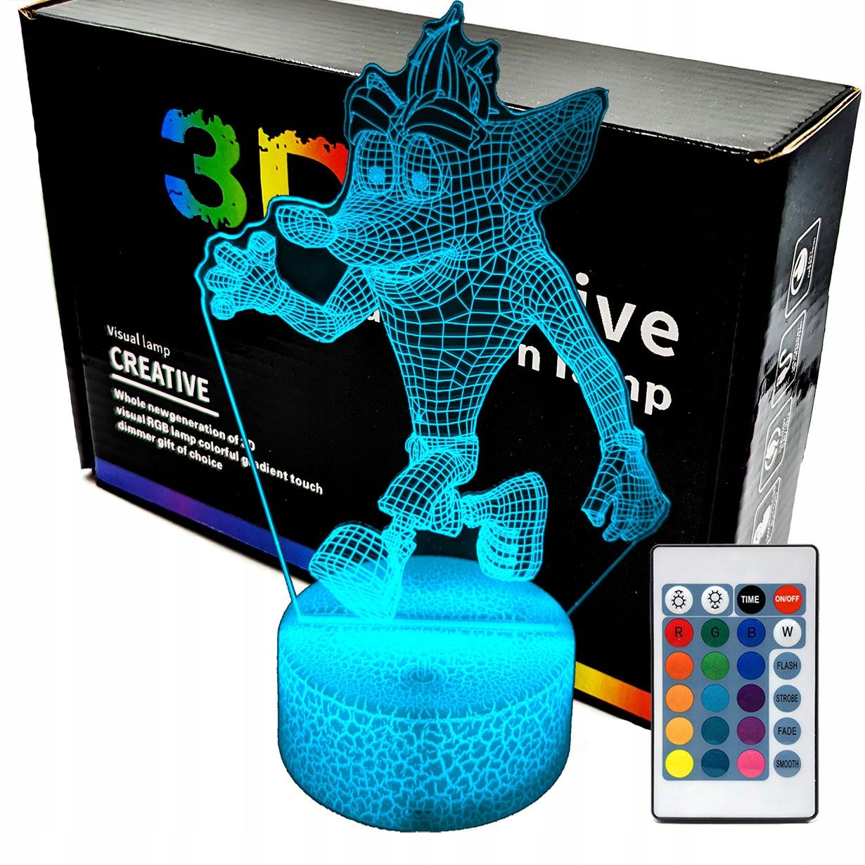  3d naktinė lemputė lempų daugiaspalvis