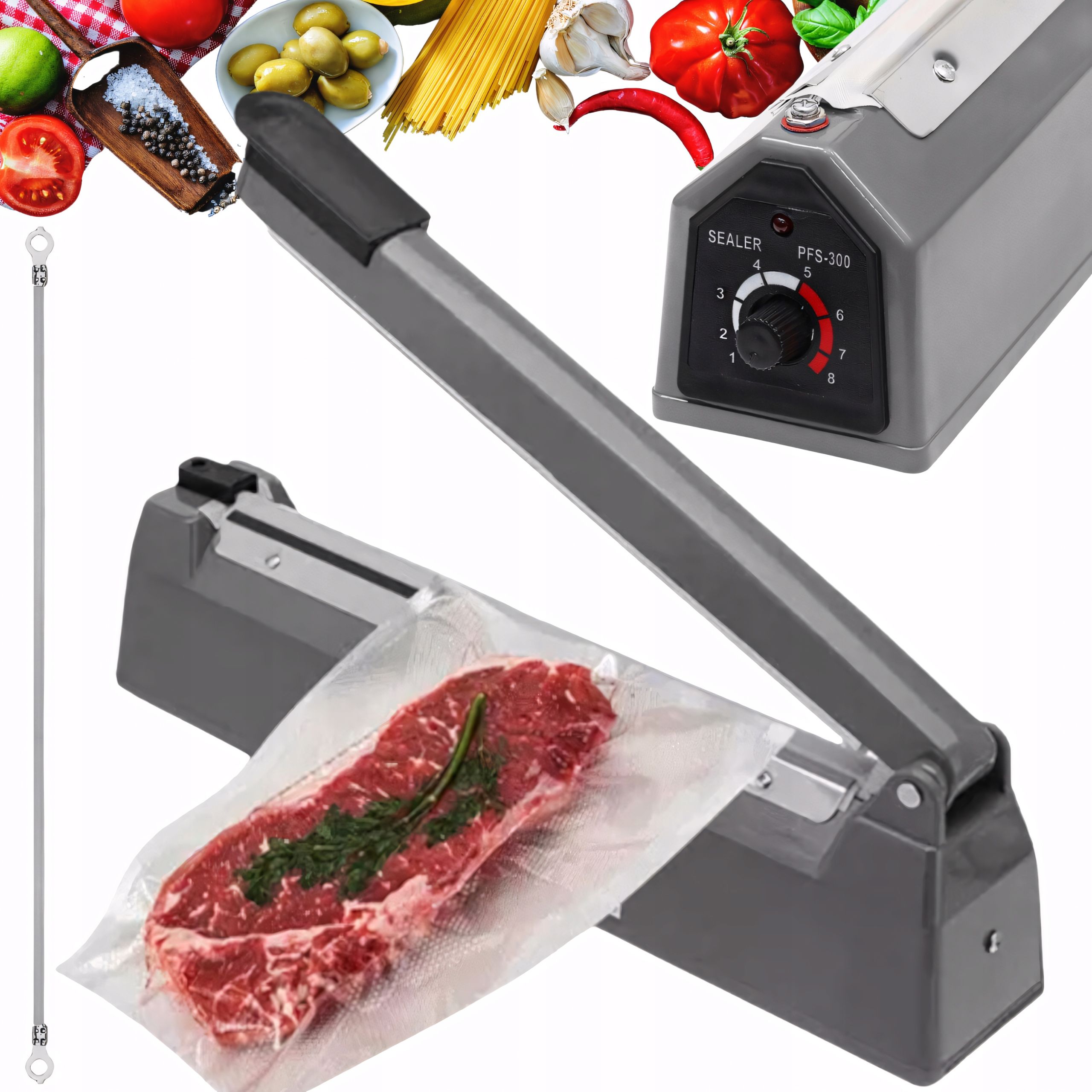  Folijas metināšanas iekārta virtuves 400w iepakošanas mašīna rokassomu 300mm 2 mm slim