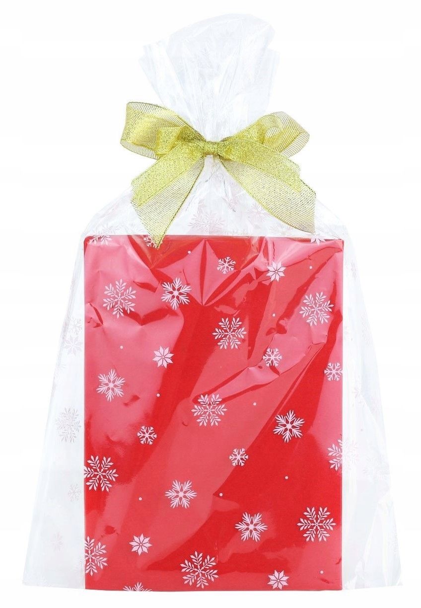  Tašky celofán plast dárek slavnostní santa claus 25x40 10 ks.