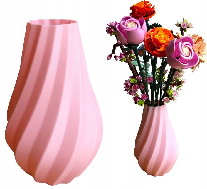  Vaas viaal lillede jaoks lego icons botanical kuivatama purunematu roosa