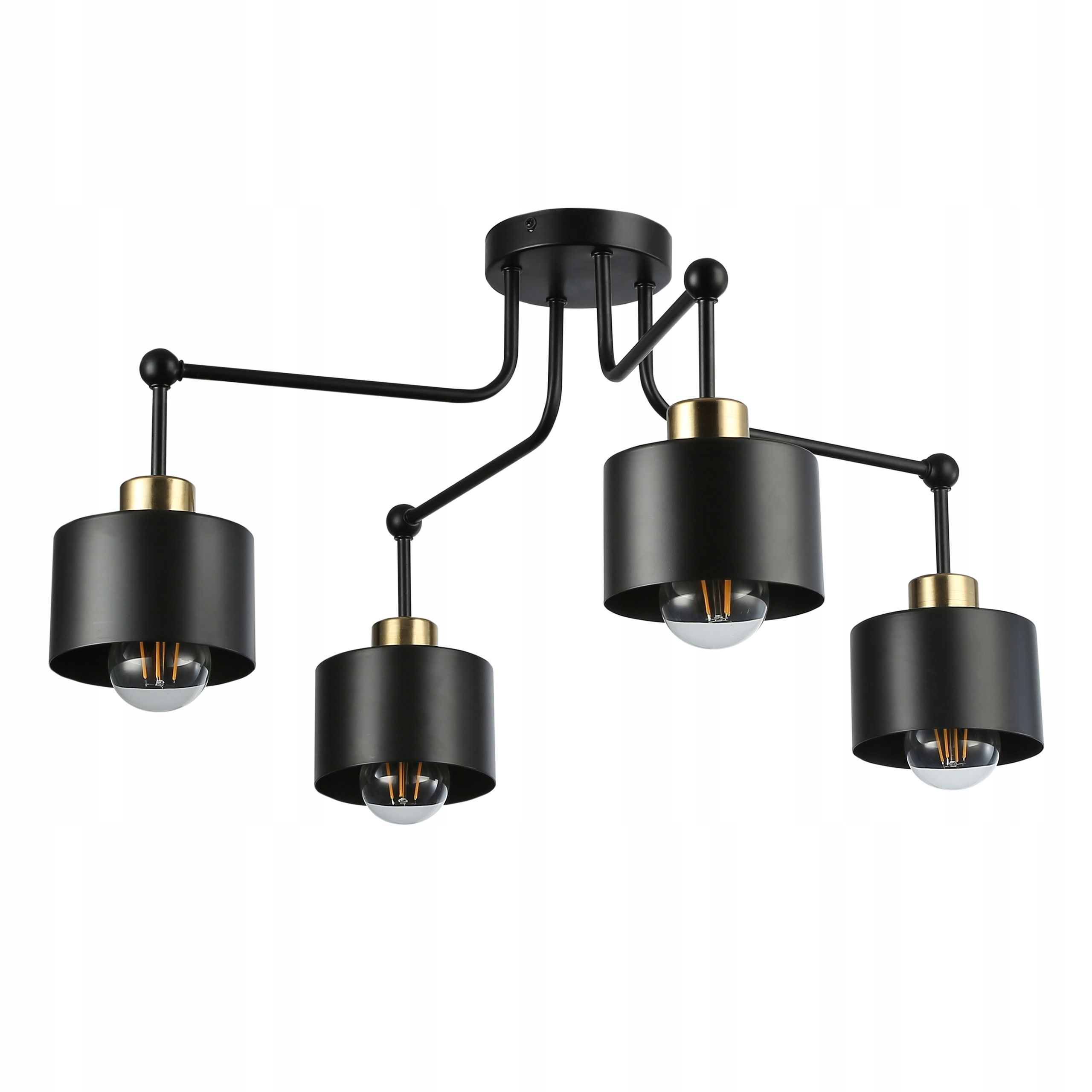  Deckenlampe hängend lampe wandleuchte rahmen 6x nr. e27 70cm led schwarz